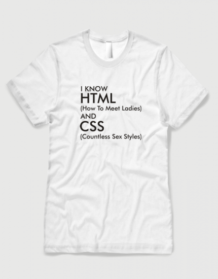 Μπλουζάκι με στάμπα I know HTML