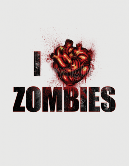 Μπλουζάκι με στάμπα Ι love zombies