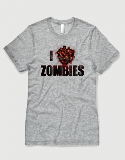 Μπλουζάκι με στάμπα Ι love zombies