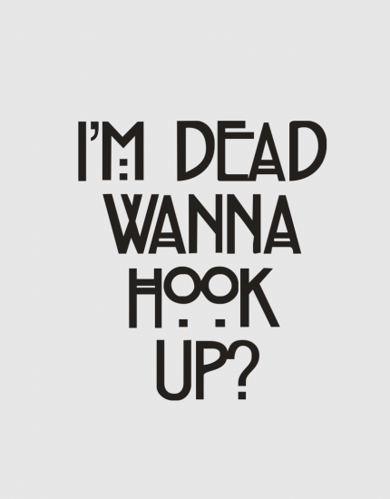 Μπλουζάκι με στάμπα  Wanna hook up?