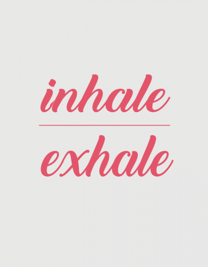 Υφασμάτινη τσάντα με στάμπα Inhale Exhale
