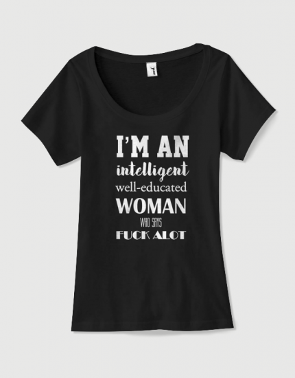 Μπλουζάκι με στάμπα Intelligent woman