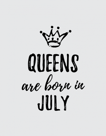 Μπλουζάκι με τύπωμα Queens are born in July