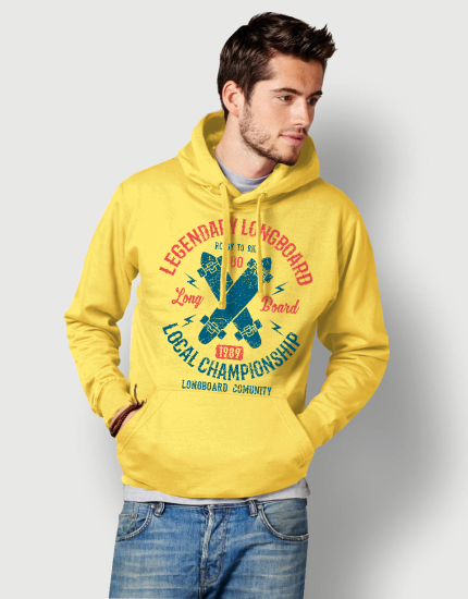 Hoodied φούτερ με στάμπα Legendary Longboard