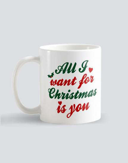 Κούπα κεραμική με τύπωμα All i want for Christmas
