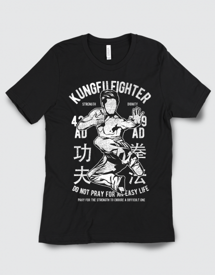 Μπλουζάκι με τύπωμα Kung Fu Fighter