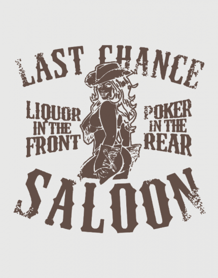 Μπλουζάκι με στάμπα Last Chance Saloon