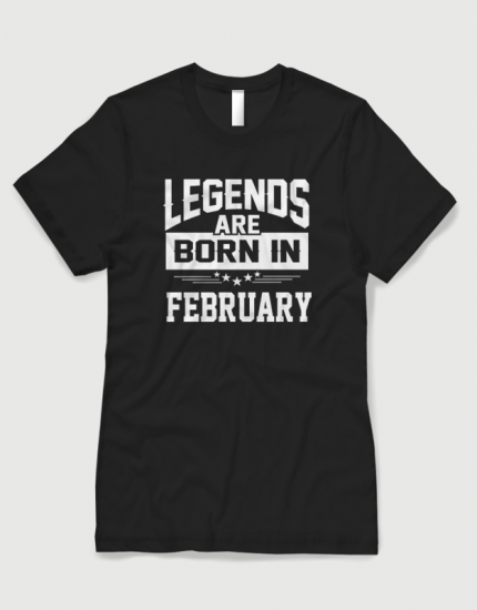 Μπλουζάκι με στάμπα Legends are born in February