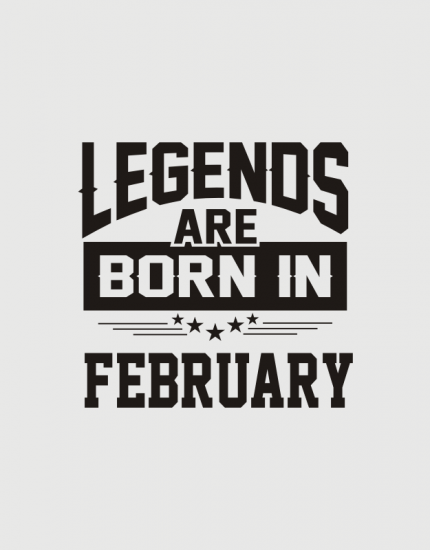 Μπλουζάκι με στάμπα Legends are born in February