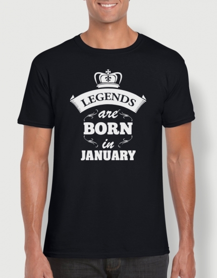 Μπλουζάκι με στάμπα Legends are born in January