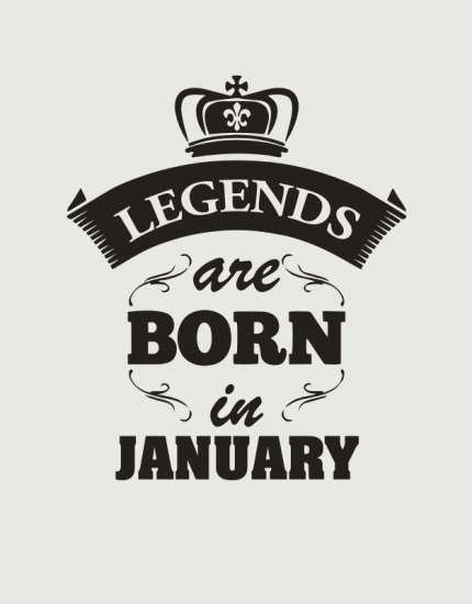 Μπλουζάκι με στάμπα Legends are born in January
