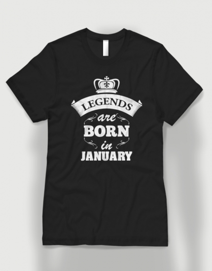 Μπλουζάκι με στάμπα Legends are born in January