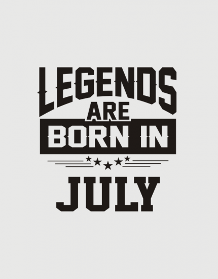 Μπλουζάκι με στάμπα Legends are born in July