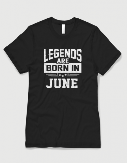 Μπλουζάκι με στάμπα Legends are born in June