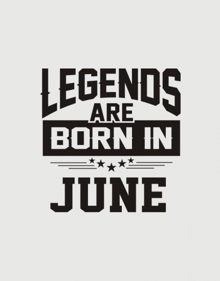 Μπλουζάκι με στάμπα Legends are born in June