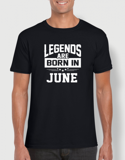 Μπλουζάκι με στάμπα Legends are born in June