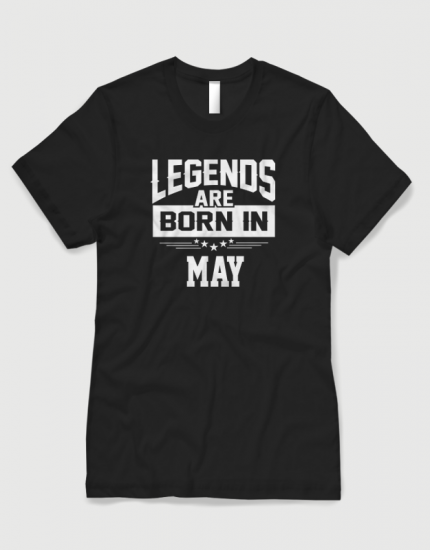 Μπλουζάκι με στάμπα Legends are born in May