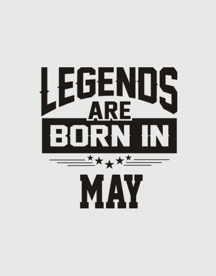 Μπλουζάκι με στάμπα Legends are born in May