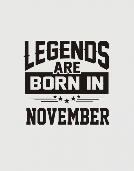 Μπλουζάκι με στάμπα Legends are born in November