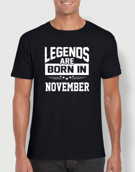Μπλουζάκι με στάμπα Legends are born in November