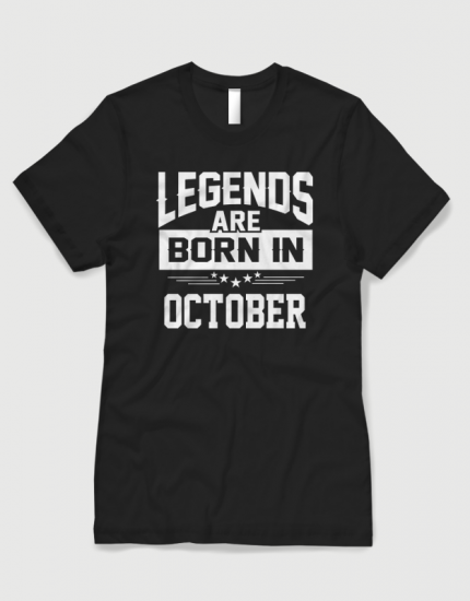 Μπλουζάκι με στάμπα Legends are born in October