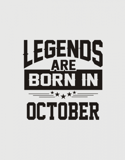 Μπλουζάκι με στάμπα Legends are born in October