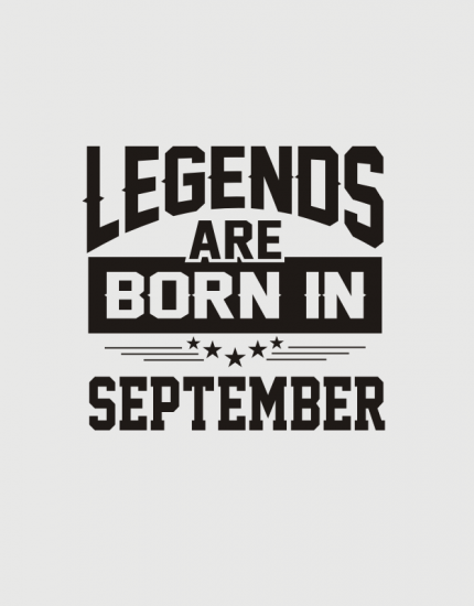 Μπλουζάκι με στάμπα Legends are born in September