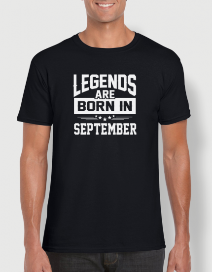 Μπλουζάκι με στάμπα Legends are born in September