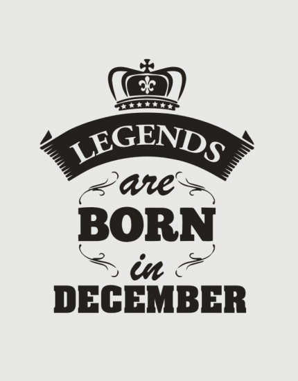 Μπλουζάκι με στάμπα Legends are born in December