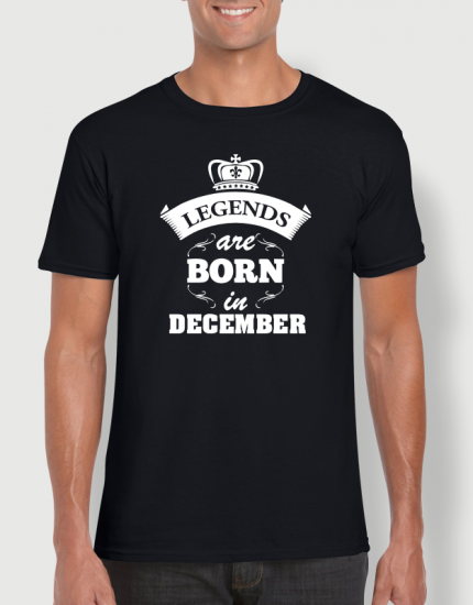Μπλουζάκι με στάμπα Legends are born in December