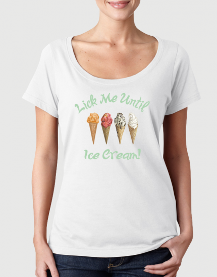 Μπλουζάκι με στάμπα Lick me untill ice-cream