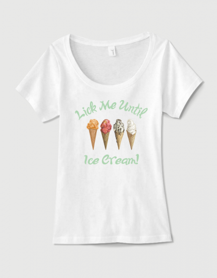 Μπλουζάκι με στάμπα Lick me untill ice-cream