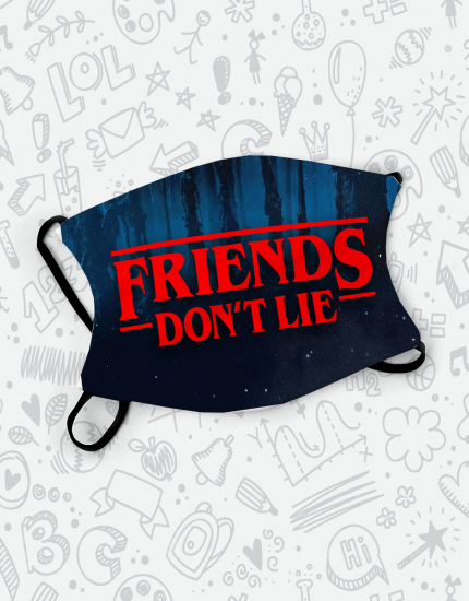 Μάσκα παιδική με τύπωμα Friends Don't Lie