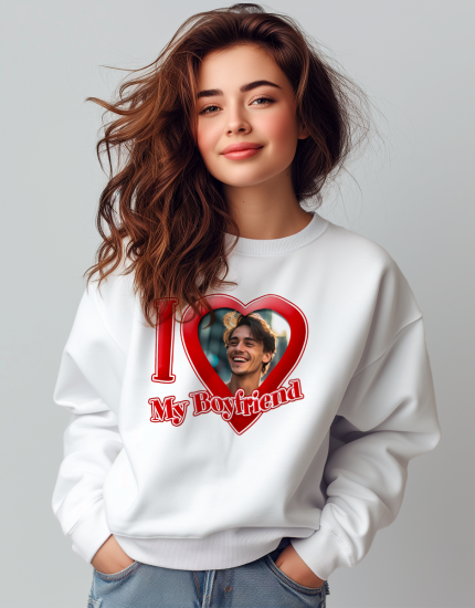 Φουτεράκι με τύπωμα I Love My Boyfriend