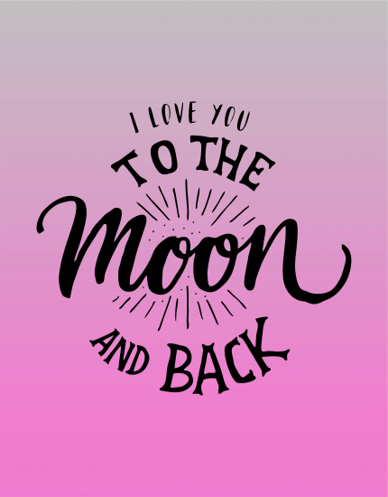 Κούπα κεραμική με τύπωμα Love to the moon and back