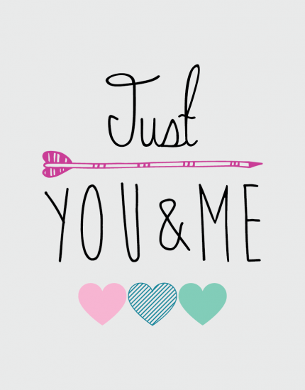 Μαξιλάρι με τύπωμα Just you & me