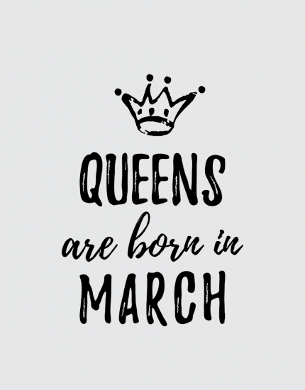 Μπλουζάκι με τύπωμα Queens are born in March 