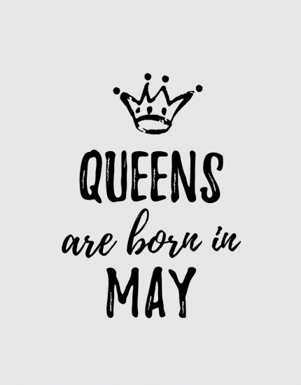 Μπλουζάκι με τύπωμα Queens are born in May