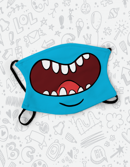 Μάσκα παιδική με τύπωμα Meeseeks Face Μάσκα παιδική με τύπωμα Meeseeks Face