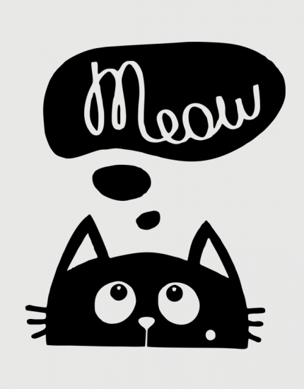 Μαξιλάρι με τύπωμα Meow
