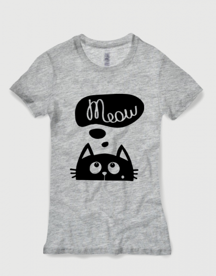 Μπλουζάκι με τύπωμα Meow