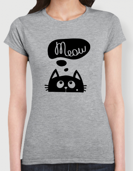 Μπλουζάκι με τύπωμα Meow