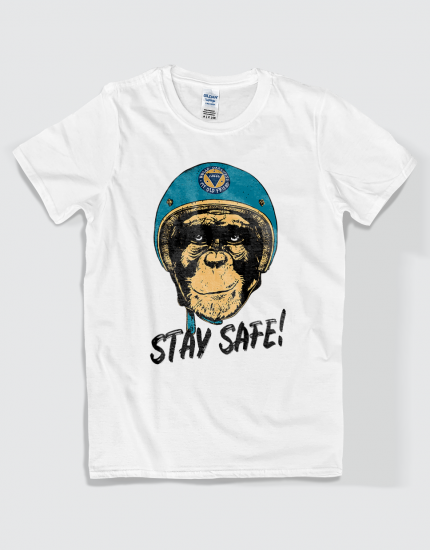 Μπλουζάκι με τύπωμα Stay Safe Monkey 