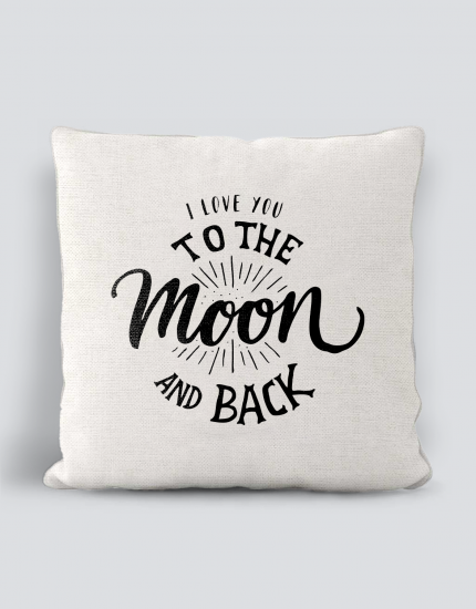 Μαξιλάρι με τύπωμα Love to the moon and back
