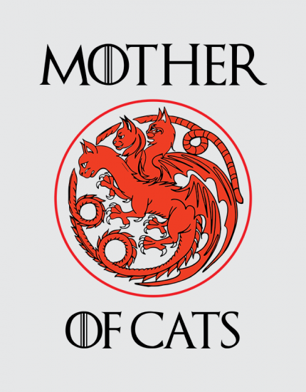 Μπλουζάκι με τύπωμα Mother of Cats