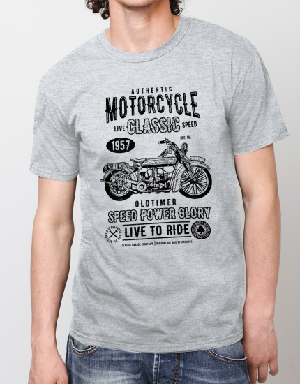 Μπλουζάκι με τύπωμα Αuthentic Classic Motorcycle