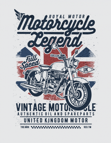 Μπλουζάκι με τύπωμα Motorcycle Legend
