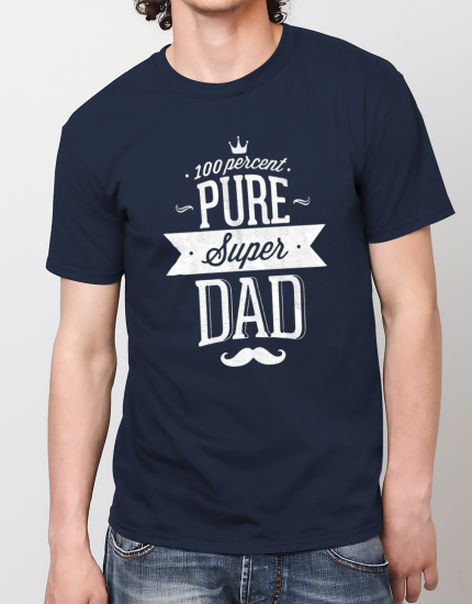 Μπλουζάκι με τύπωμα 100% Pure Super Dad