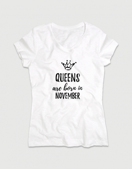 Μπλουζάκι με τύπωμα Queens are born in November