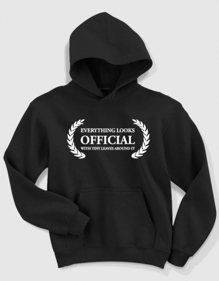 Hoodied φούτερ με στάμπα Everything looks official